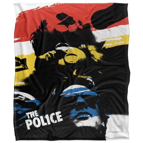 Front - The Police Silky Stripes Supersoft Blanket