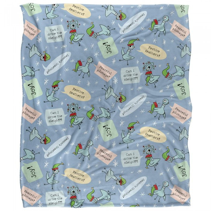 Front - The Pigeon Dont Let Drive The Joy Silky Sleigh Supersoft Blanket