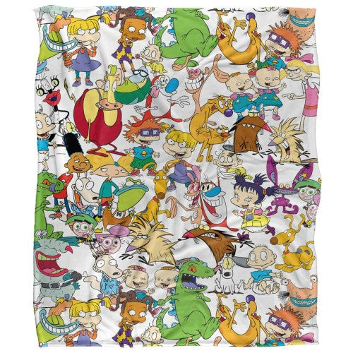 Front - Nickelodeon Silky Collage Supersoft Blanket