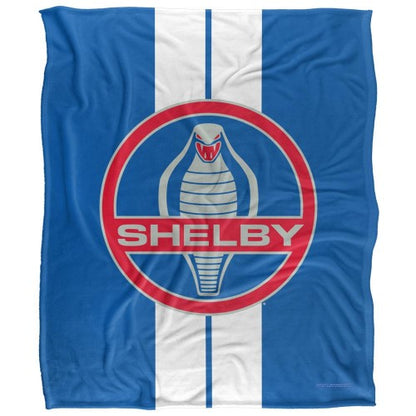 Front - Carroll Shelby Silky Racing Stripe Supersoft Blanket