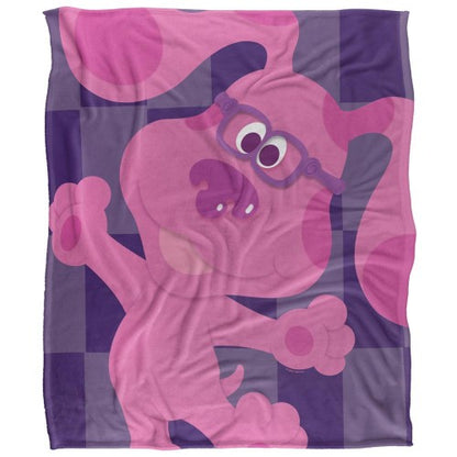 Front - Blue´s Clues Silky Magenta Supersoft Blanket