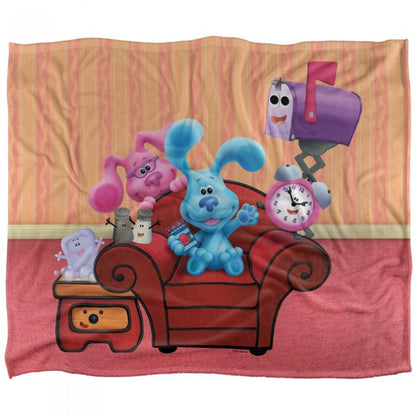 Front - Blue´s Clues Silky Group Supersoft Blanket
