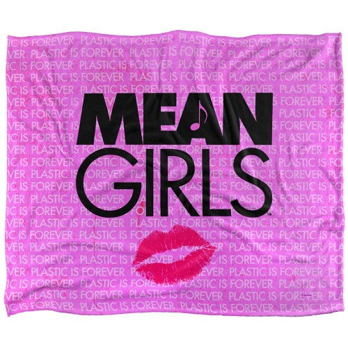 Front - Mean Girls Plastic Forever Silky Logo Supersoft Blanket