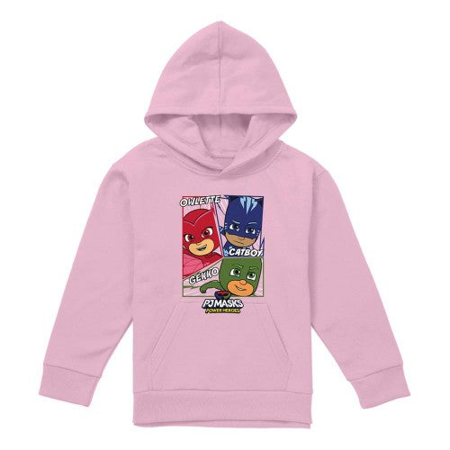 Front - PJ Masks Childrens/Kids Comic Heroes Hoodie