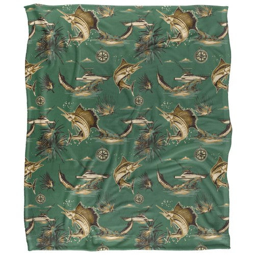 Front - JQ Licensing Silky Billfish Fishing Supersoft Blanket