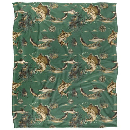 Front - JQ Licensing Silky Billfish Fishing Supersoft Blanket