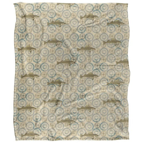 Front - JQ Licensing Jl-Jp-Jq Silky Compass Fishing Supersoft Blanket