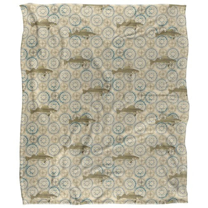 Front - JQ Licensing Jl-Jp-Jq Silky Compass Fishing Supersoft Blanket