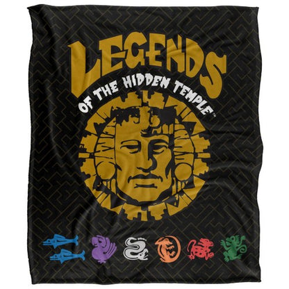 Front - Legends of the Hidden Temple Silky Logos Supersoft Blanket