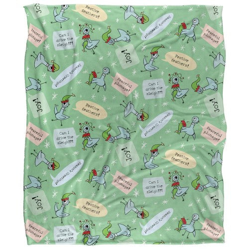 Front - The Pigeon Dont Let Drive The Joy Silky Sleigh Supersoft Blanket