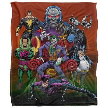 Front - Justice League Rogues Gallery Silky Soft Touch Blanket