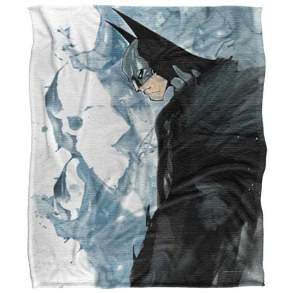 Front - Batman Silky Profile Soft Touch Blanket