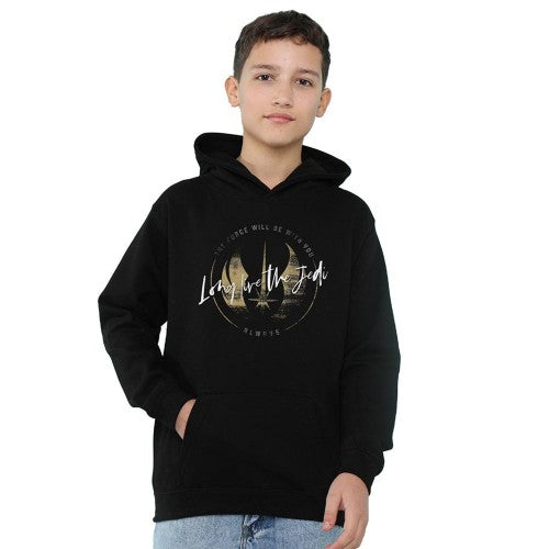 Front - Star Wars: Obi-Wan Kenobi Childrens/Kids Long Live The Jedi Heather Pull Over Hoodie