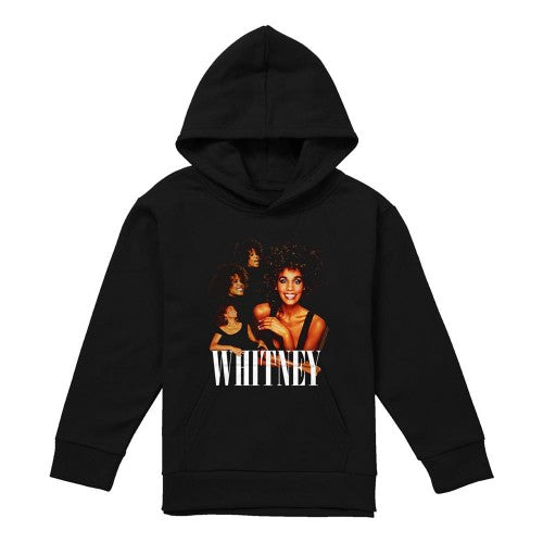Front - Whitney Houston Childrens/Kids Sing It Collage Pull Over Hoodie