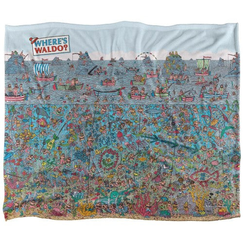 Front - Wheres Wally? Sea Me Silky Supersoft Blanket