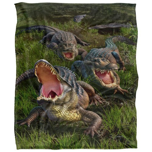 Front - JQ Licensing Jlo Silky Alligator Supersoft Blanket