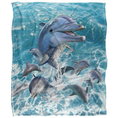 Front - JQ Licensing Jlo Silky Dolphin Jumpers Supersoft Blanket