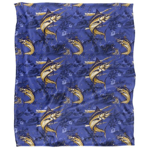 Front - JQ Licensing Jl-Jp-Jq 2 Silky Tiki Flower Fishing Supersoft Blanket
