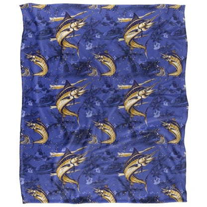 Front - JQ Licensing Jl-Jp-Jq 2 Silky Tiki Flower Fishing Supersoft Blanket