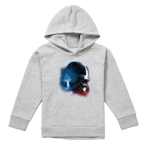 Front - Star Wars: Obi-Wan Kenobi Childrens/Kids Darth Vader Poster Heather Pull Over Hoodie