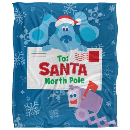 Front - Blue´s Clues To Santa North Pole Silky Letter Supersoft Blanket