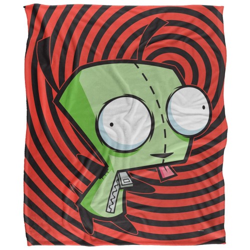 Front - Invader Zim Silky Spiral Gir Supersoft Blanket