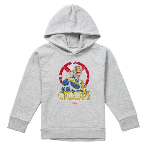 Front - X-Men Childrens/Kids Cyclops Logo Heather Pull Over Hoodie