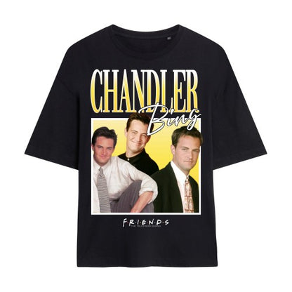 Front - Friends Womens/Ladies 90s Style Chandler Montage T-Shirt