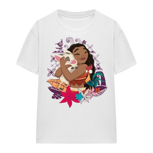 Front - Moana Womens/Ladies Love Pua & Hei Hei T-Shirt