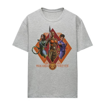 Front - Black Panther: Wakanda Forever Womens/Ladies Shuri Okoye Nakia Heather T-Shirt
