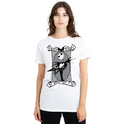 Front - The Nightmare Before Christmas Womens/Ladies Jack Skellington Frame T-Shirt