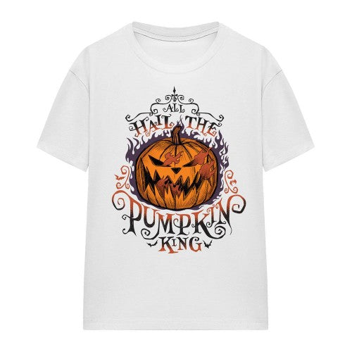 Front - The Nightmare Before Christmas Womens/Ladies Hail The Pumpkin King T-Shirt