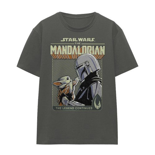Front - Star Wars The Mandalorian Womens/Ladies Legend Continues Grogu T-Shirt