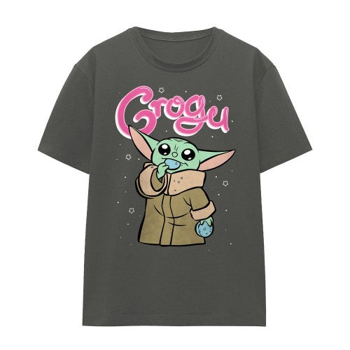 Front - Star Wars The Mandalorian Womens/Ladies Grogu Bubble T-Shirt