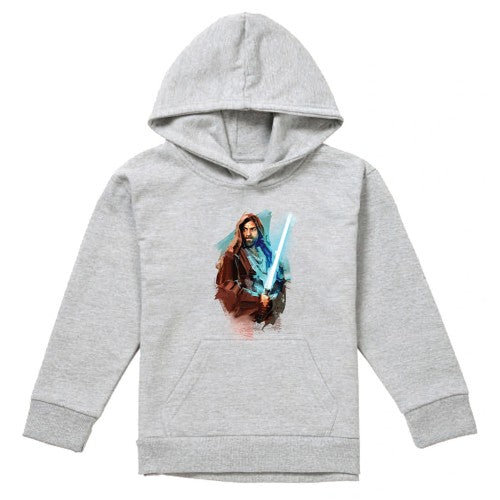 Front - Star Wars: Obi-Wan Kenobi Childrens/Kids Painted Pull Over Hoodie
