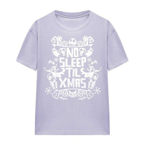 Front - The Nightmare Before Christmas Womens/Ladies No Sleep Till Xmas T-Shirt