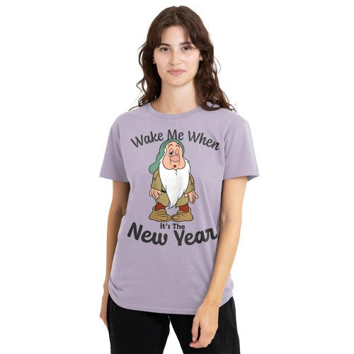 Front - Snow White Womens/Ladies Wake Me When It´s The New Year T-Shirt