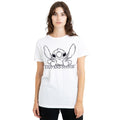 Front - Lilo & Stitch Womens/Ladies Relaxed Sketch T-Shirt