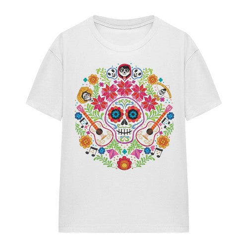 Front - Coco Womens/Ladies Ernesto Miguel Hector Day Of The Dead T-Shirt
