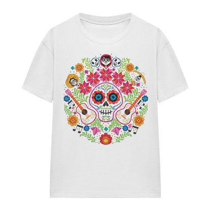 Front - Coco Womens/Ladies Ernesto Miguel Hector Day Of The Dead T-Shirt