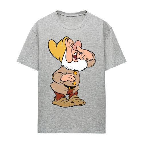 Front - Snow White And The Seven Dwarfs Womens/Ladies Sneezy Heather T-Shirt