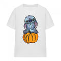 Front - Lilo & Stitch Womens/Ladies Pumpkin Sketch T-Shirt