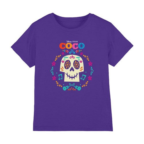 Front - Coco Girls Flower Skull T-Shirt