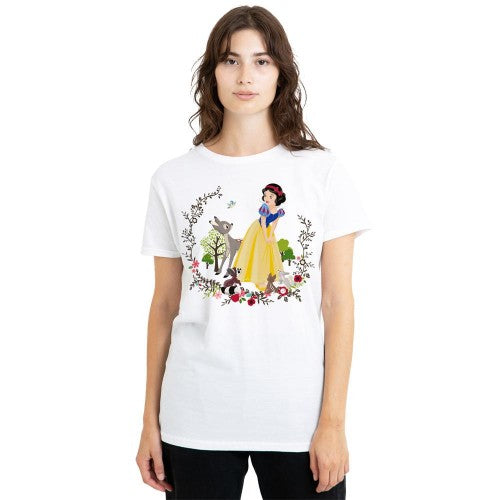Front - Snow White Womens/Ladies Forest Friends T-Shirt