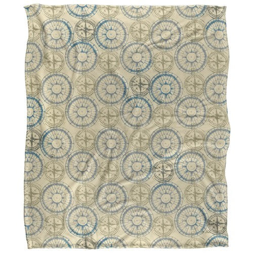 Front - JQ Licensing Silky Compass Supersoft Blanket