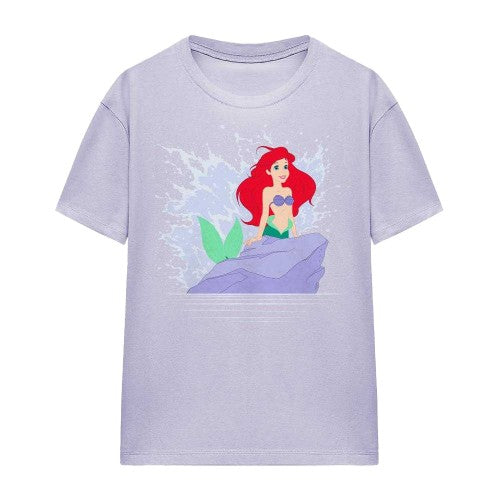 Front - The Little Mermaid Womens/Ladies Ariel Splash T-Shirt