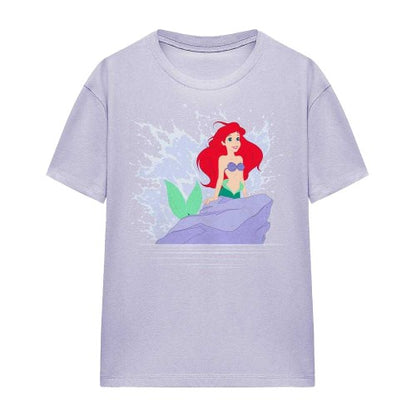 Front - The Little Mermaid Womens/Ladies Ariel Splash T-Shirt