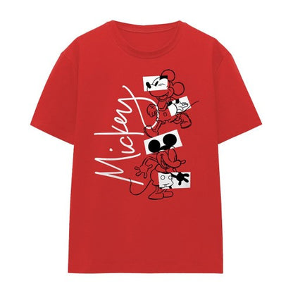Front - Disney Womens/Ladies Mickey Mouse Geometric Shapes T-Shirt