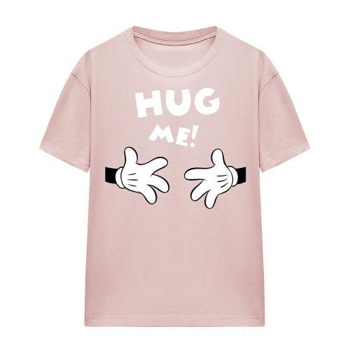Front - Disney Womens/Ladies Hug Me Mickey Mouse Valentine`s Day T-Shirt