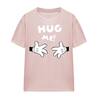 Front - Disney Womens/Ladies Hug Me Mickey Mouse Valentine`s Day T-Shirt